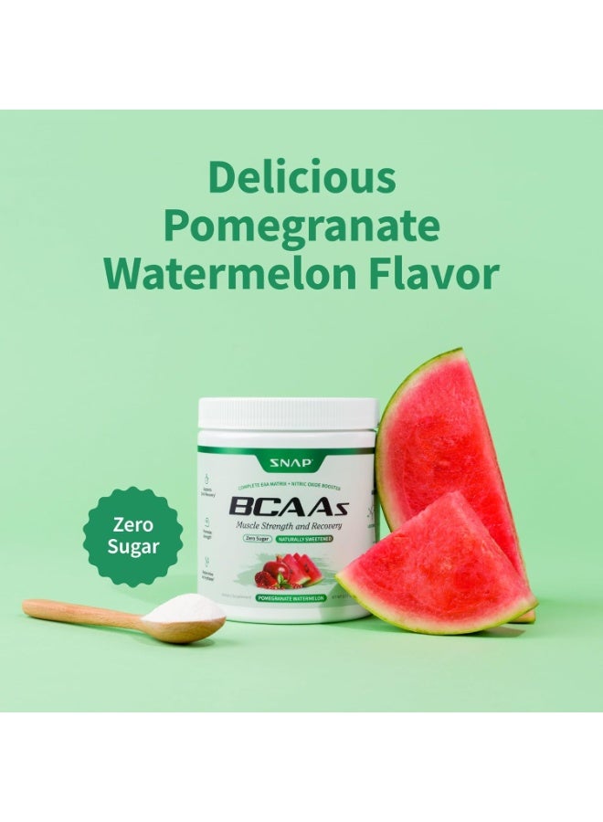 سناب مسحوق أحماض أمينية متفرعة السلسلة (BCAA) بنكهة الرمان والبطيخ، 30 حصة | مسحوق أحماض أمينية متفرعة السلسلة نباتي مع أحماض أمينية أساسية، وإلكتروليتات، وماء جوز الهند، ومستخلص الرمان - Image 4