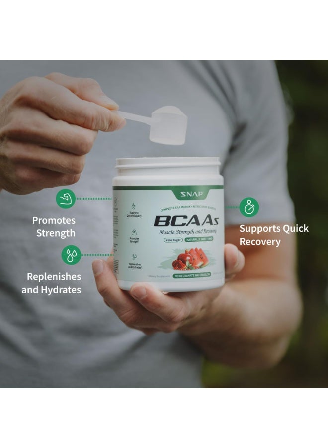 سناب مسحوق أحماض أمينية متفرعة السلسلة (BCAA) بنكهة الرمان والبطيخ، 30 حصة | مسحوق أحماض أمينية متفرعة السلسلة نباتي مع أحماض أمينية أساسية، وإلكتروليتات، وماء جوز الهند، ومستخلص الرمان - Image 5