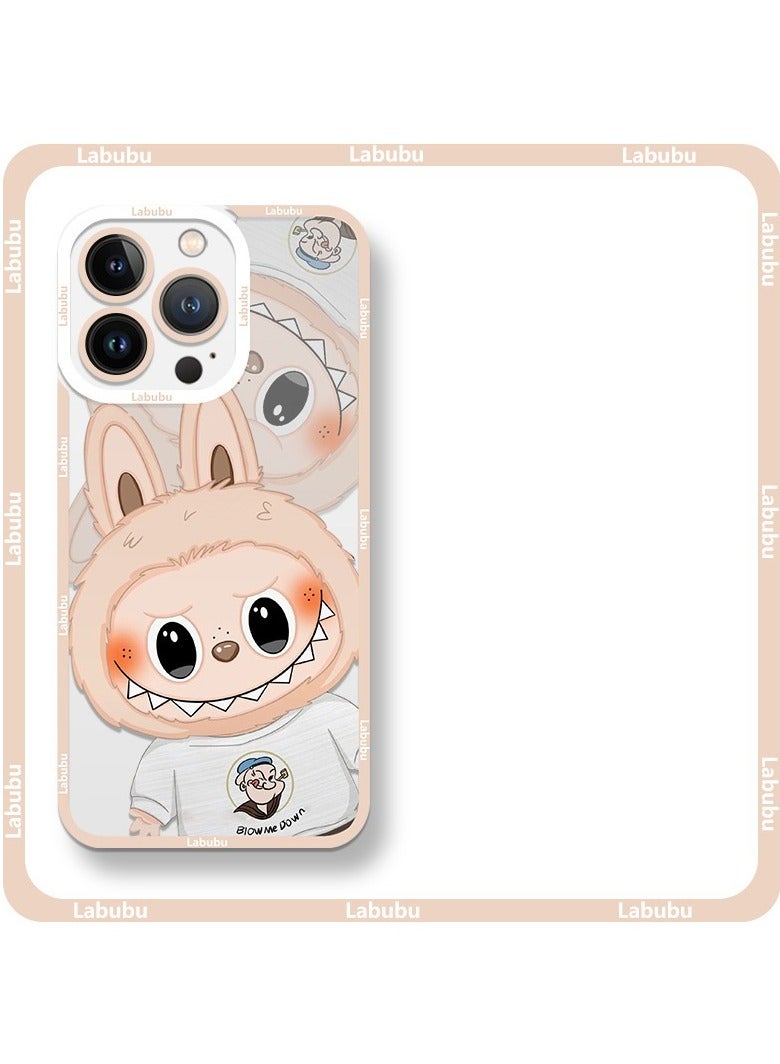 LABUBU Cute labubu Compatible with iPhone Liquid Silicone Case, Full Body Protective Cover, Shockproof, Slim Phone Case for iphone 14Pro