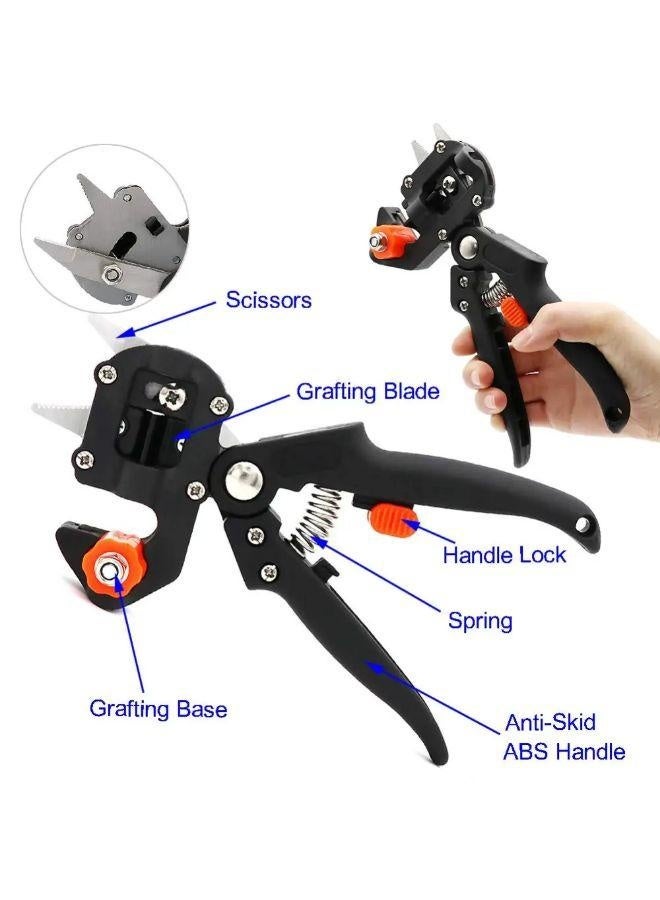 XiuWoo Gardening Equipments,Gardening Care Accessories,Garden Tool Accessories,Garden Grafting Tool Set, Pruning Shears Set, Two-In-One Garden Pruning Tools, Pruning Shears, Fruit Tree Pruning Shears Set, Including Grafting Knife, Replacement Blades, For Pruning Plant Branches And Fruit Trees - Image 5