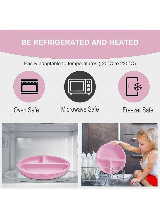 U-HOOME - Silicone Baby Feeding Set Baby Led Weaning Supplies Suction Bowl Divided Plate Toddler Self Feeding - Image 1