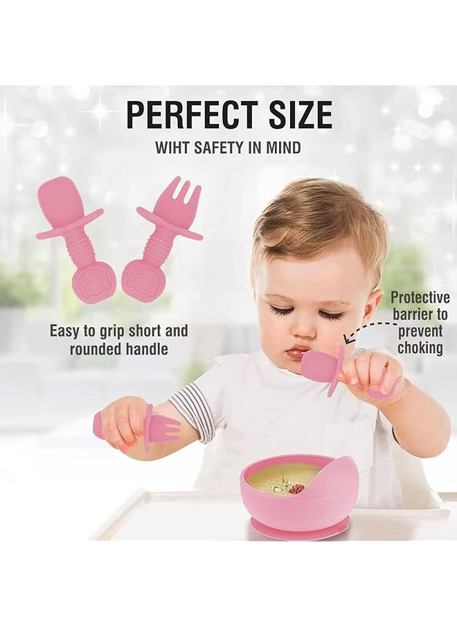 U-HOOME - Silicone Baby Feeding Set Baby Led Weaning Supplies Suction Bowl Divided Plate Toddler Self Feeding - Image 1