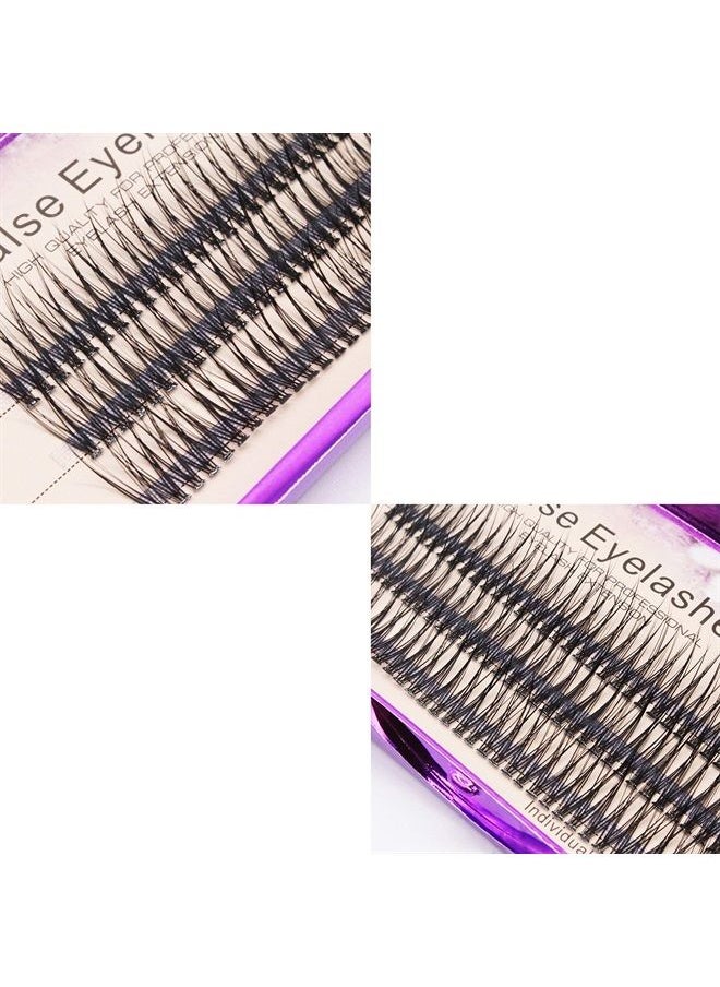 Bodermincer 120pcs 0.10mm Thickness Handmade Fish Tail False Lahses Thick Natural Long Black Individual False Eyelashes Fake Eye Lashes Extensions Makeup Tool (12mm)  - Image 5