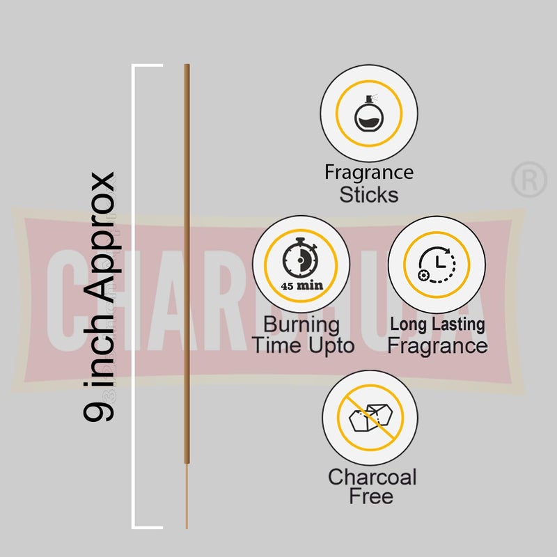 CHARBHUJA CHARBHUJA Ultra Premium Glitter Incense Stick 300g100g3 CharCoal Free 175 Sticks Match Box Best For Home Fragrances Pooja Stress Reducer Pleasing Incenses Freedom Paradise Trust Box  - Image 4