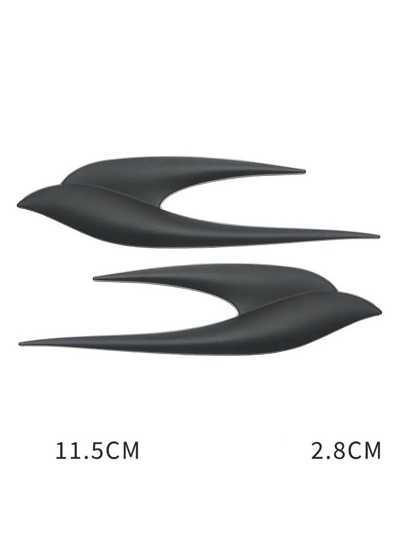 EBMINI Ping An Swallow Leaf Car Metal Logo Decoration Side Label Car Stickers 