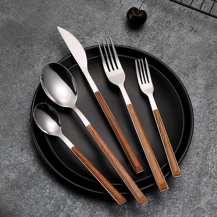 CLWXHS 16 Pieces Stainless Steel Dinnerware Set Flatware Fork Spoon Service for 4Kitchen Utensil Set Tableware Cutlery Set for Home and Restaurant - Image 5