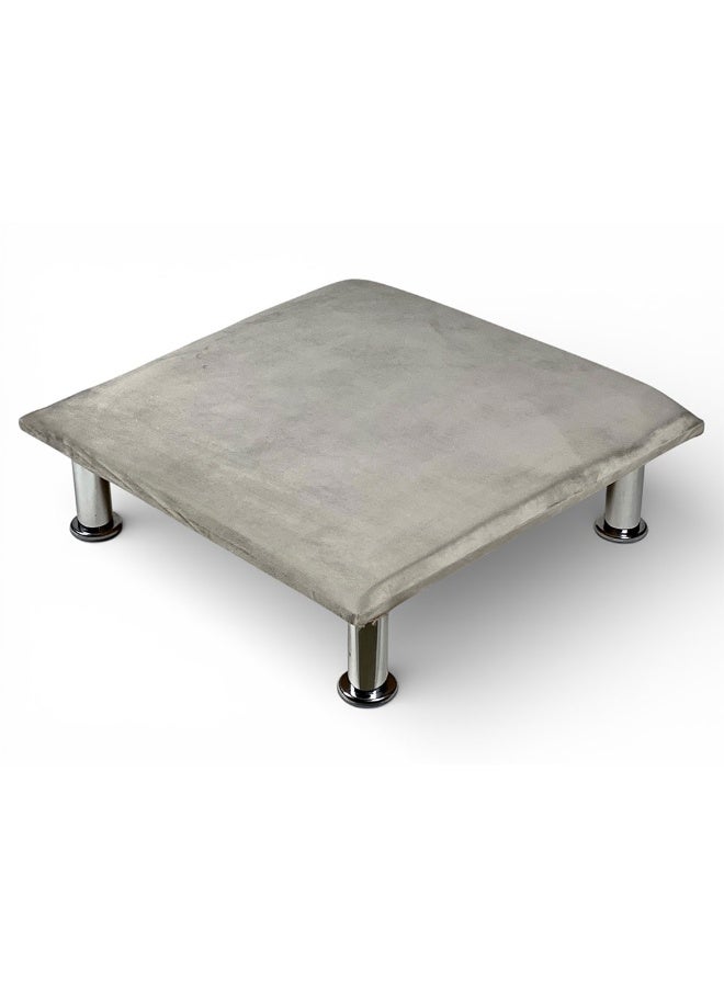 ALBADER Small Blot Table 60×60 cm with Bells Floor Card Table Premium Velvet Surface Steel Legs Portable Blot Table for Blot Speed Blot Card Games Home Gatherings - Image 1