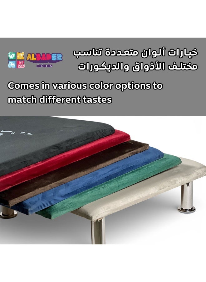 ALBADER Small Blot Table 60×60 cm with Bells Floor Card Table Premium Velvet Surface Steel Legs Portable Blot Table for Blot Speed Blot Card Games Home Gatherings - Image 4