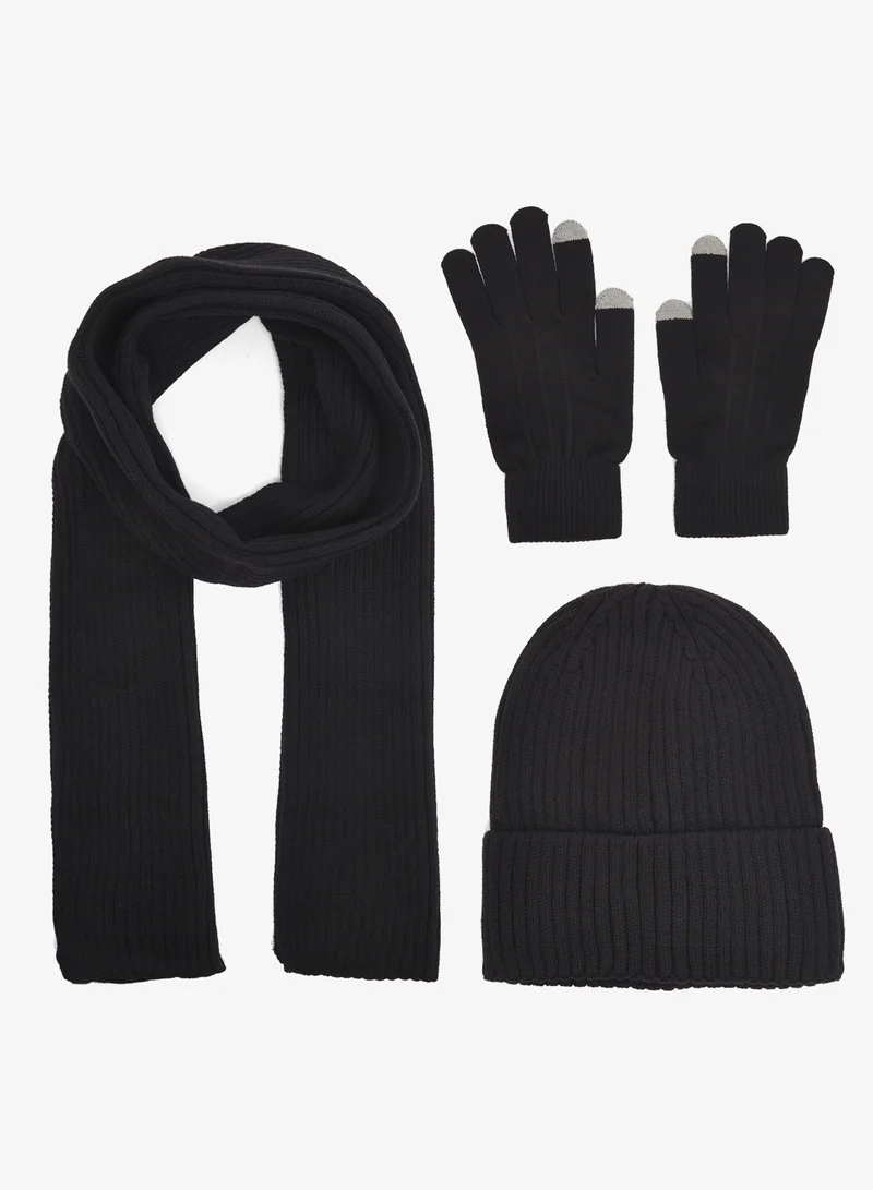 روبرت وود طقم قبعة وقفازات ووشاح