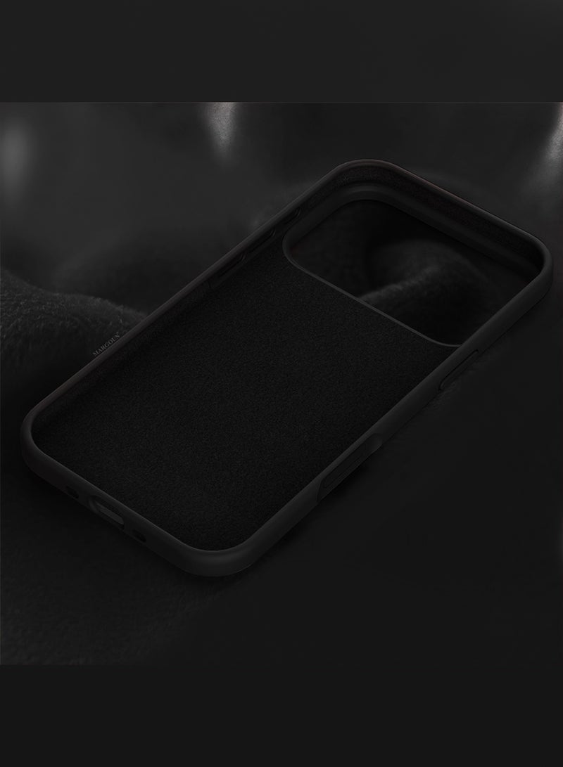 CATANES 2 Packs Silicone Protective Phone Case for iPhone 17 Pro Max - Soft Anti-Scratch Microfiber Lining Ultra Slim Drop Protection Phone Cover with 3D Screen Protector - Black - Image 4