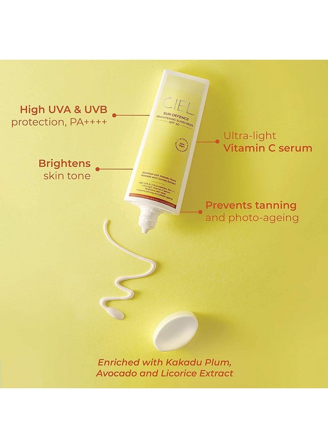 CIEL Spf 40 Daily Glow Sunscreen For Dry, Oily & Acne Prone Skin With Vitamin C | Anti Tan Sun Screen With Pa+++ | Ultra Light, Sulphate Free Uv Protector - 50Ml - Image 2