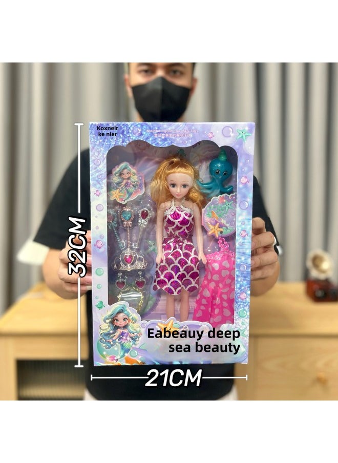 Generic - Barbie Doll Gift Box Set Artificial Princess Girl Kidsren's Toys Institution Enrollment Gift Free Shipping-Color:125-208 Deep Sea Beauty Doll [random Color - Image 1