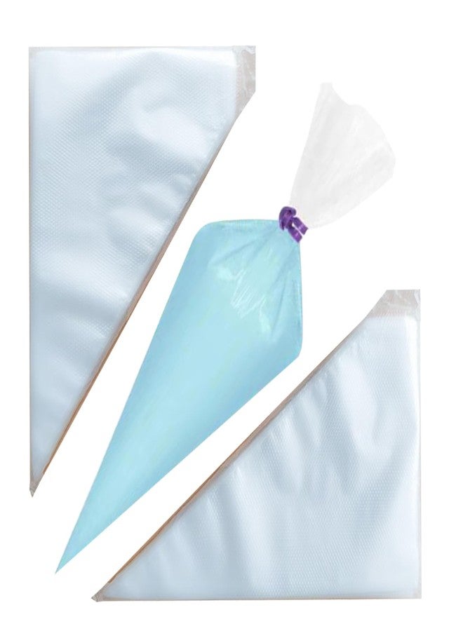 HYCSC Piping Bags - 12 Inch Disposable Icing Bags, 200 PCS Disposable Decorating Bags for Frosting, Pastry Bags Disposable, Great for Cakes and Cookies Decoration, S/M/L, clear - Image 1