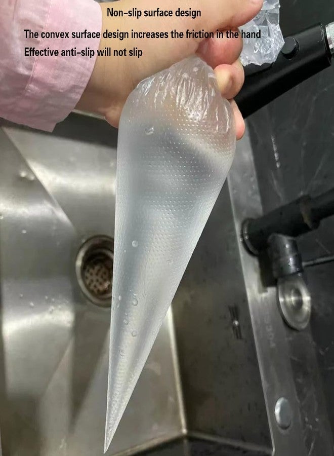 HYCSC Piping Bags - 12 Inch Disposable Icing Bags, 200 PCS Disposable Decorating Bags for Frosting, Pastry Bags Disposable, Great for Cakes and Cookies Decoration, S/M/L, clear - Image 4