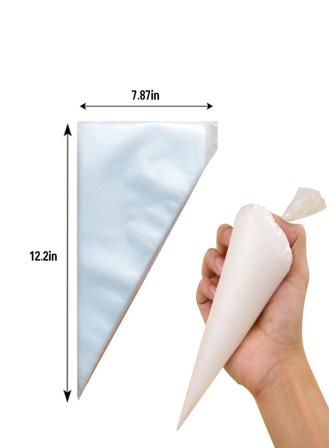 HYCSC Piping Bags - 12 Inch Disposable Icing Bags, 200 PCS Disposable Decorating Bags for Frosting, Pastry Bags Disposable, Great for Cakes and Cookies Decoration, S/M/L, clear - Image 2