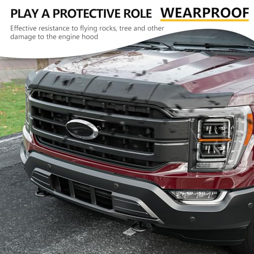 Xipoo Hood Protector Compatible with 2021-2025 Ford F-150 Hood Shield TPE Front Shield Deflector Replacement for 2021 2022 2023 2024 2025 Ford F150 Accessories - Image 5