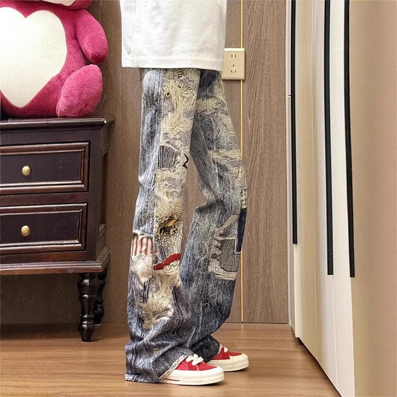 Unisex Casual Daily Denim Jeans - Image 2