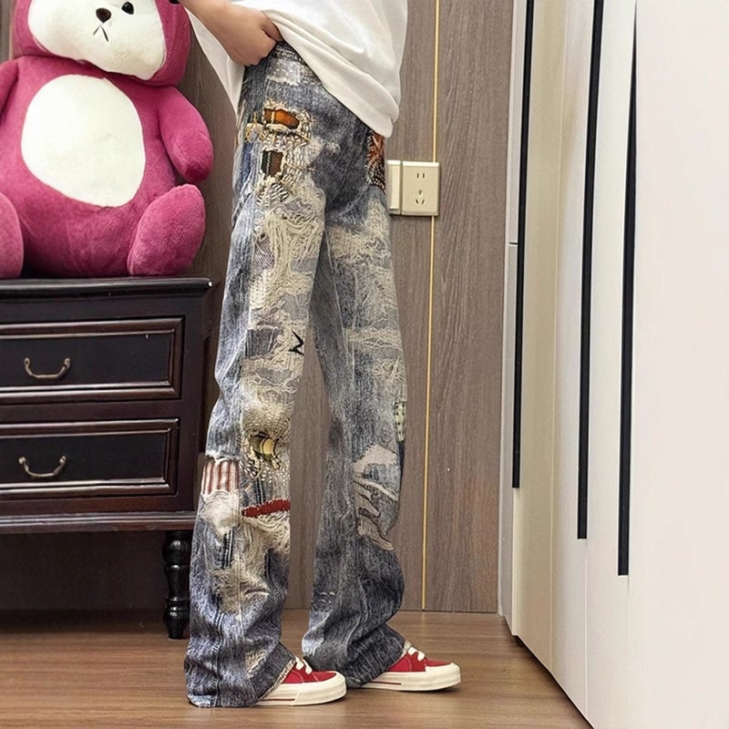 Unisex Casual Daily Denim Jeans - Image 3