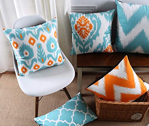 AEROHAVEN Set of 5 Designer Decorative Throw Pillow/Cushion Covers - CC144 - (18 inch x 18 inch, Multicolour) - Image 2
