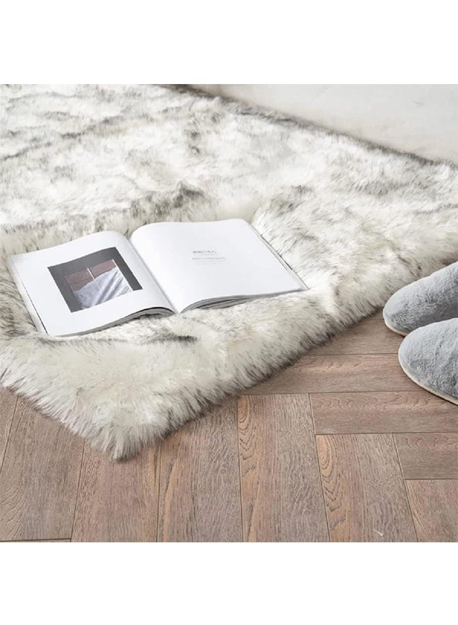 JCB CHIC Fluffy Runner Rugs for Bedroom Living Room Soft Shag Rug 60x180cm , Beige Plush Carpet Non Slip for Nursery Dorm, Fuzzy Bedside Rug for Kids Boys Room Home Decor - Image 2