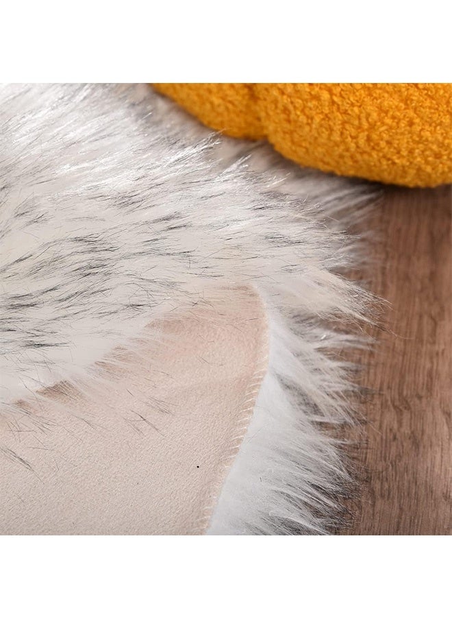 JCB CHIC Fluffy Runner Rugs for Bedroom Living Room Soft Shag Rug 60x180cm , Beige Plush Carpet Non Slip for Nursery Dorm, Fuzzy Bedside Rug for Kids Boys Room Home Decor - Image 3