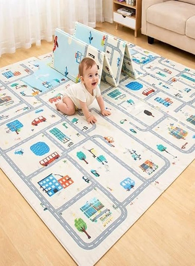 Metreno Extra Large Reversible Baby Play Mat, BPA Free Learning & Crawling Foldable Foam Mat (6x5 ft, 0.6cm Thickness) Multicolor - Image 4