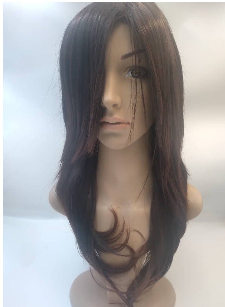 إستيل شعر مستعار مموج للنساء 26 بوصة الجزء الأوسط شعر مستعار مموج مجعد ذو مظهر طبيعي شعر مستعار من الألياف الاصطناعية المقاومة للحرارة للاستخدام اليومي للحفلات - Image 1