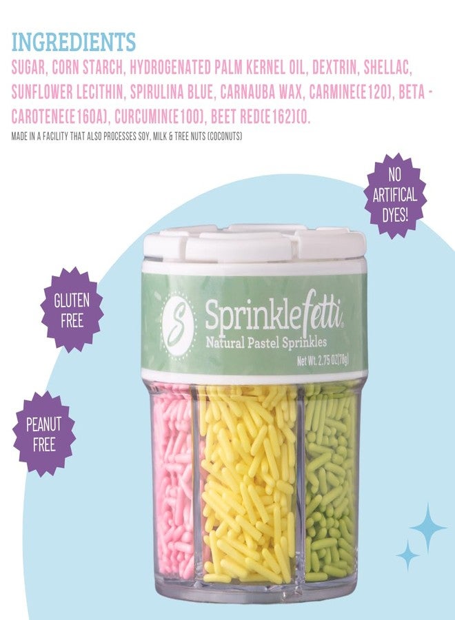 Sweets Indeed Sprinkles 6 Cell Edible Sprinkle Mix Jimmies Perfect for Cake Decorations Baking Ice Cream Cookies Cupcake Topper (Pastel Jimmies) - Image 5