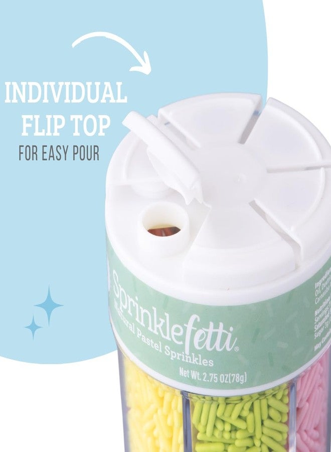 Sweets Indeed Sprinkles 6 Cell Edible Sprinkle Mix Jimmies Perfect for Cake Decorations Baking Ice Cream Cookies Cupcake Topper (Pastel Jimmies) - Image 4