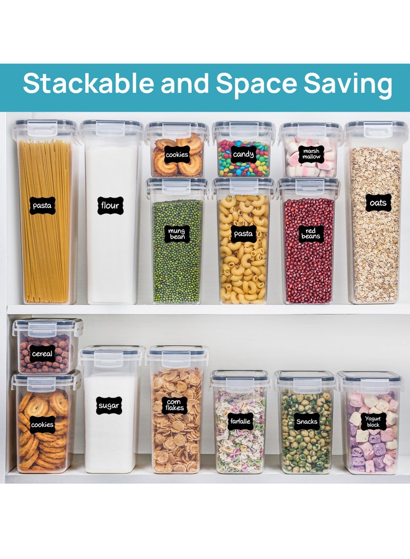 Vtopmart Vtopmart Airtight Food Storage Containers Set, Vtopmart 38pcs Plastic Kitchen and Pantry Organization Canisters, Black - Image 3