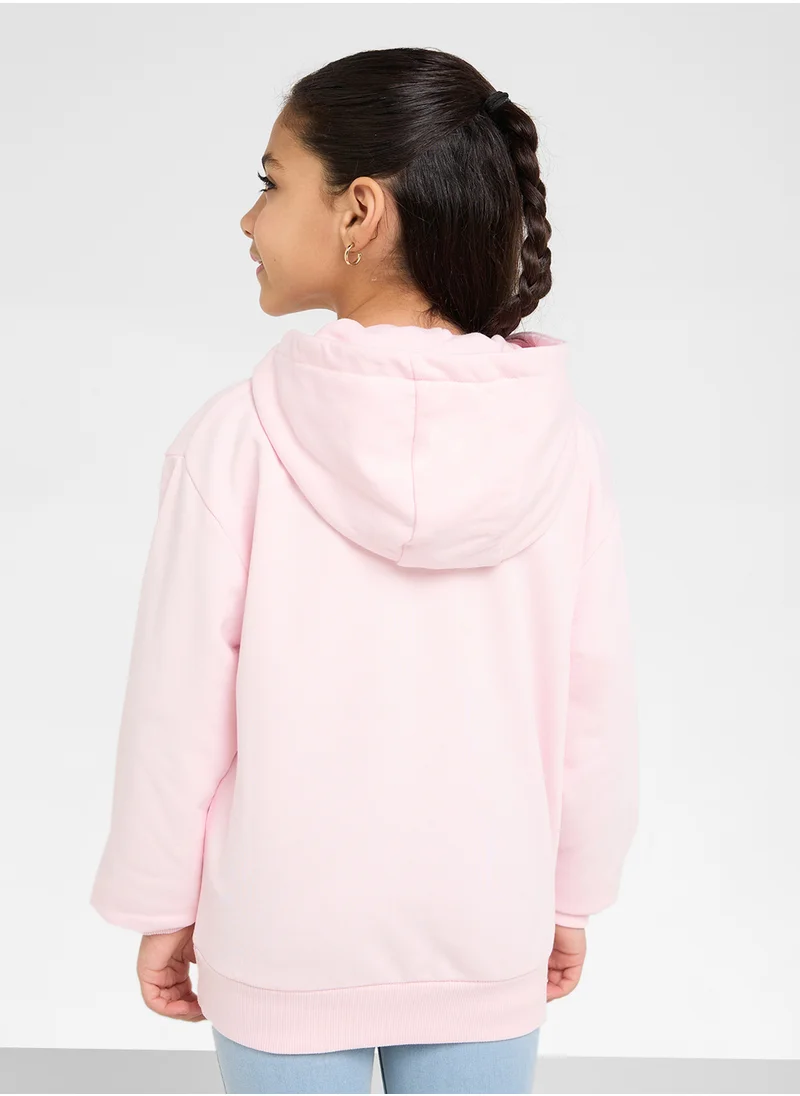 جس Kids Logo Hoodie