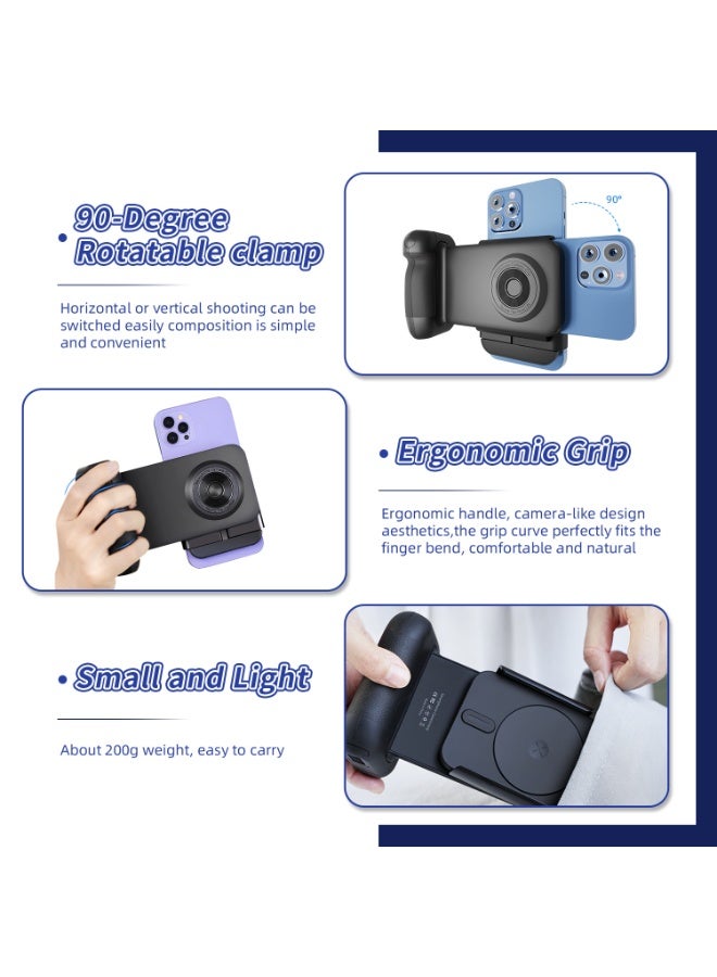 General Phone Grip Kit, 3-in-1 Mobile Phone Grip with MagSafe Wireless Charging/Detachable Bluetooth Remote, Built in Powerbank, Phone Stand  - Image 5
