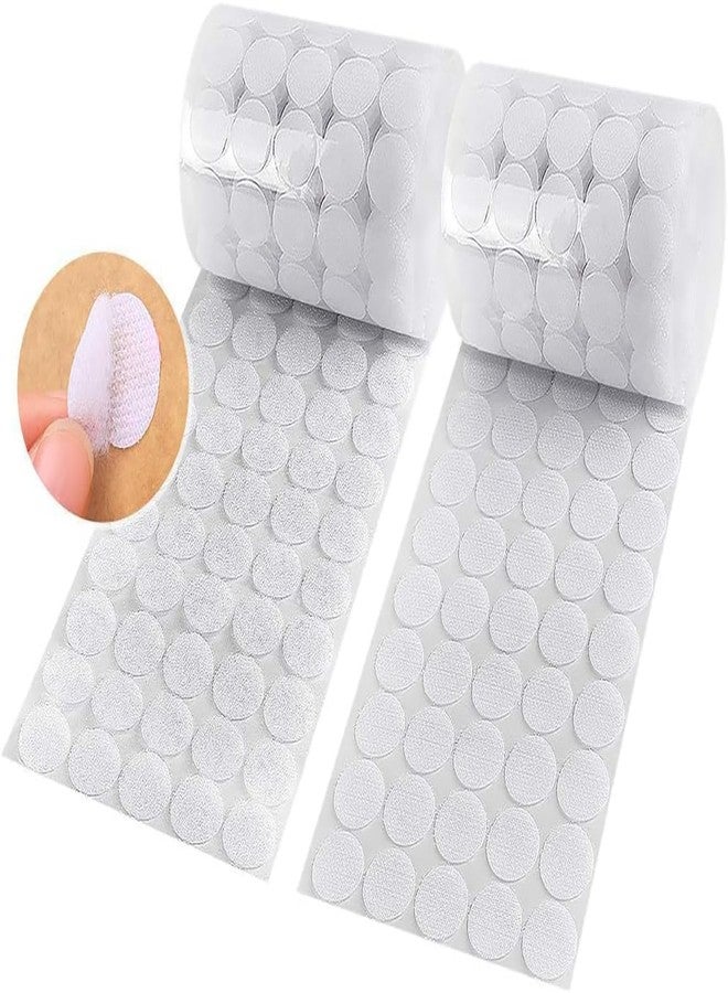 STORE 2508 Self Adhesive Hook & Loop Round Dots Coins Fastener 20mm (2 Cm) (White 100 Pairs) - Image 5