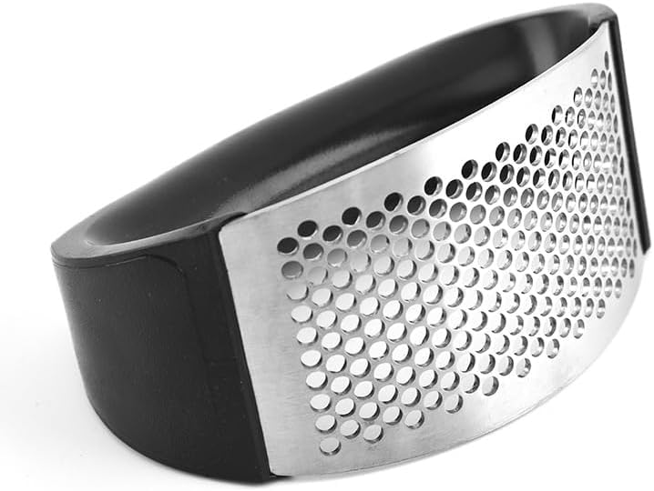 ZEVON Garlic Press - Garlic Press Stainless Steel - Garlic Chopper - Garlic Crusher - Garlic Mincer- Garlic Peeler Manual, Curve Fruit Vegetable Tools Kitchen Gadgets (Random Colour) - Image 5