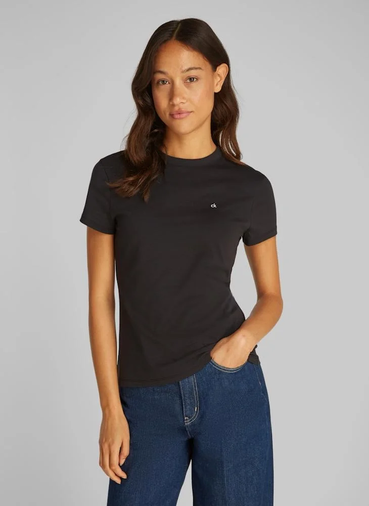 كالفن كلاين Crew Neck Knitted T-Shirt