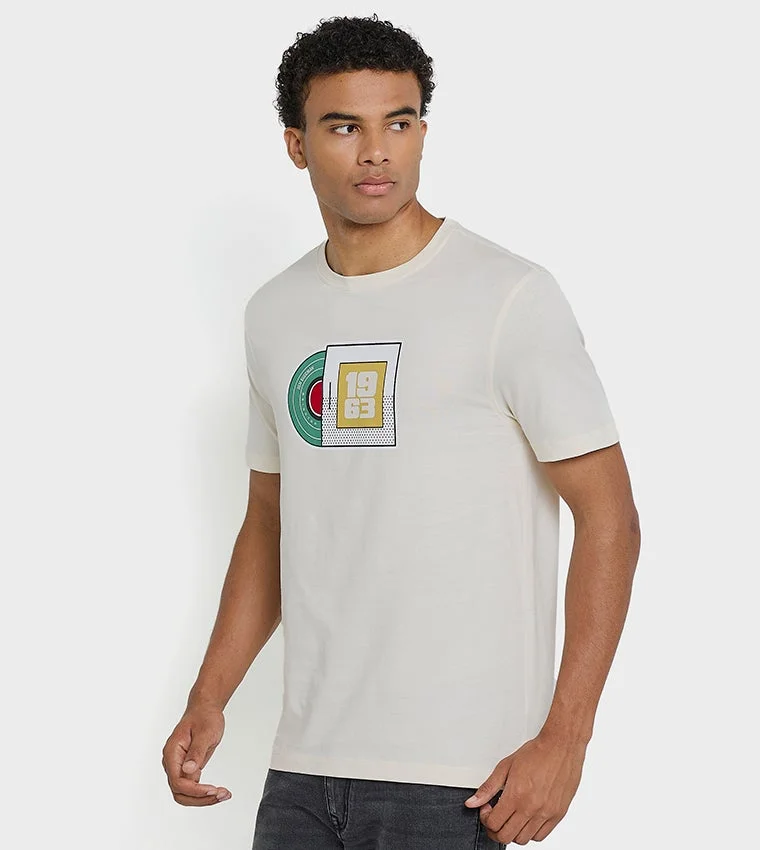 بين شيرمان Ben Sherman Men's Crew Neck Short Sleeve Printed T-Shirt