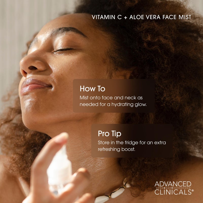 Advanced Clinicals Vitamin C Face Toner + Ferulic Acid & Rosewater, Antioxidant Facial Mist Spray for Face, Skin Refreshing, Hydrating, & Non-Greasy Instant Hydration Facial Spray, 7.5 Fl Oz - Image 5