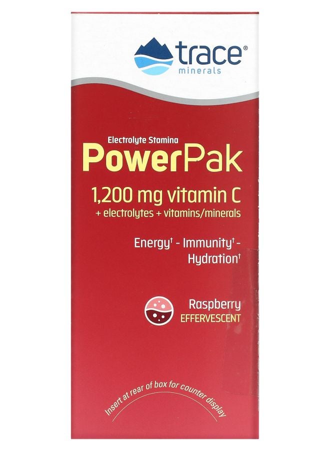 Trace Minerals Electrolyte Stamina PowerPak Raspberry 30 Packets 0.18 oz (5.1 g) Each