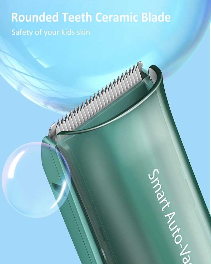 ENSSU Baby Hair ClipperVaccum Hair Clippers for KidsToddlersCordless Baby Hair Cutting Kit with Two ModesBaby Hair Trimmer Haircut Machine in Large Hairs Storage SpaceRechargeableWaterproof - Image 4