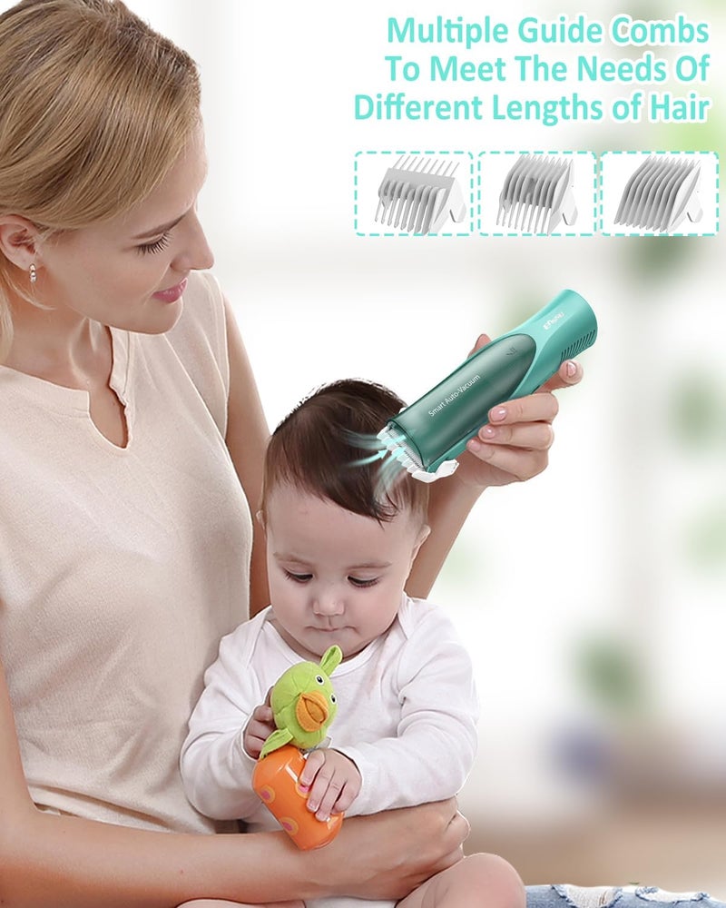 ENSSU Baby Hair ClipperVaccum Hair Clippers for KidsToddlersCordless Baby Hair Cutting Kit with Two ModesBaby Hair Trimmer Haircut Machine in Large Hairs Storage SpaceRechargeableWaterproof - Image 5