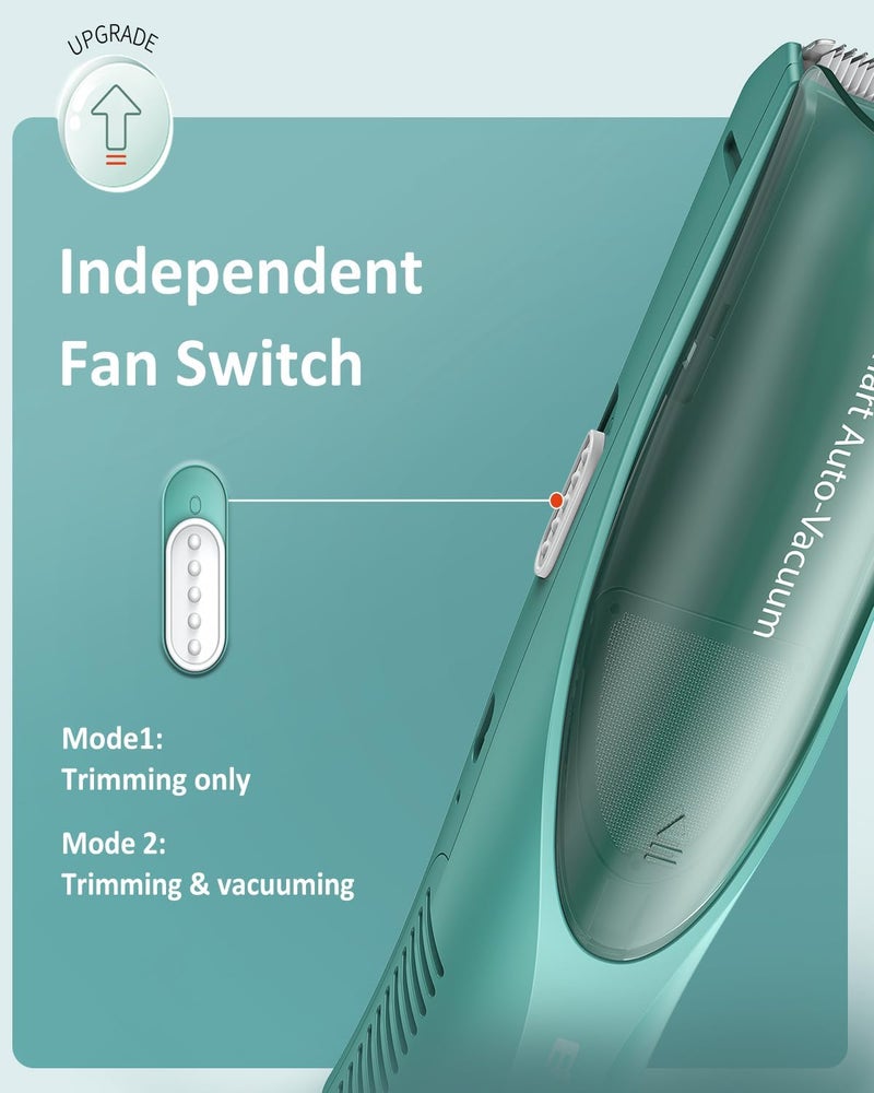 ENSSU Baby Hair ClipperVaccum Hair Clippers for KidsToddlersCordless Baby Hair Cutting Kit with Two ModesBaby Hair Trimmer Haircut Machine in Large Hairs Storage SpaceRechargeableWaterproof - Image 3