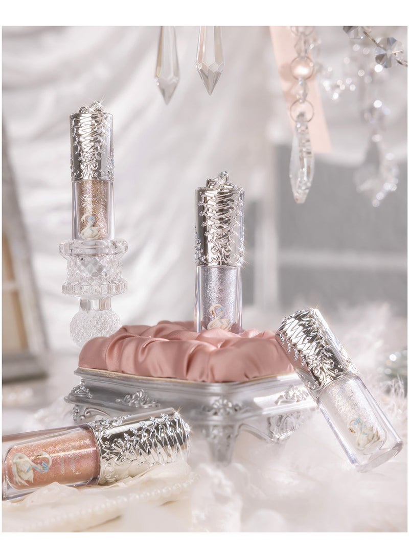 Flower Knows - Swan Ballet Liquid Eyeshadow Pearl Fine Glitter Long-Lasting Quick Dry Shimmer Dust Skins Eyeshadow 4g (04 Perfect Blossom) - Image 1