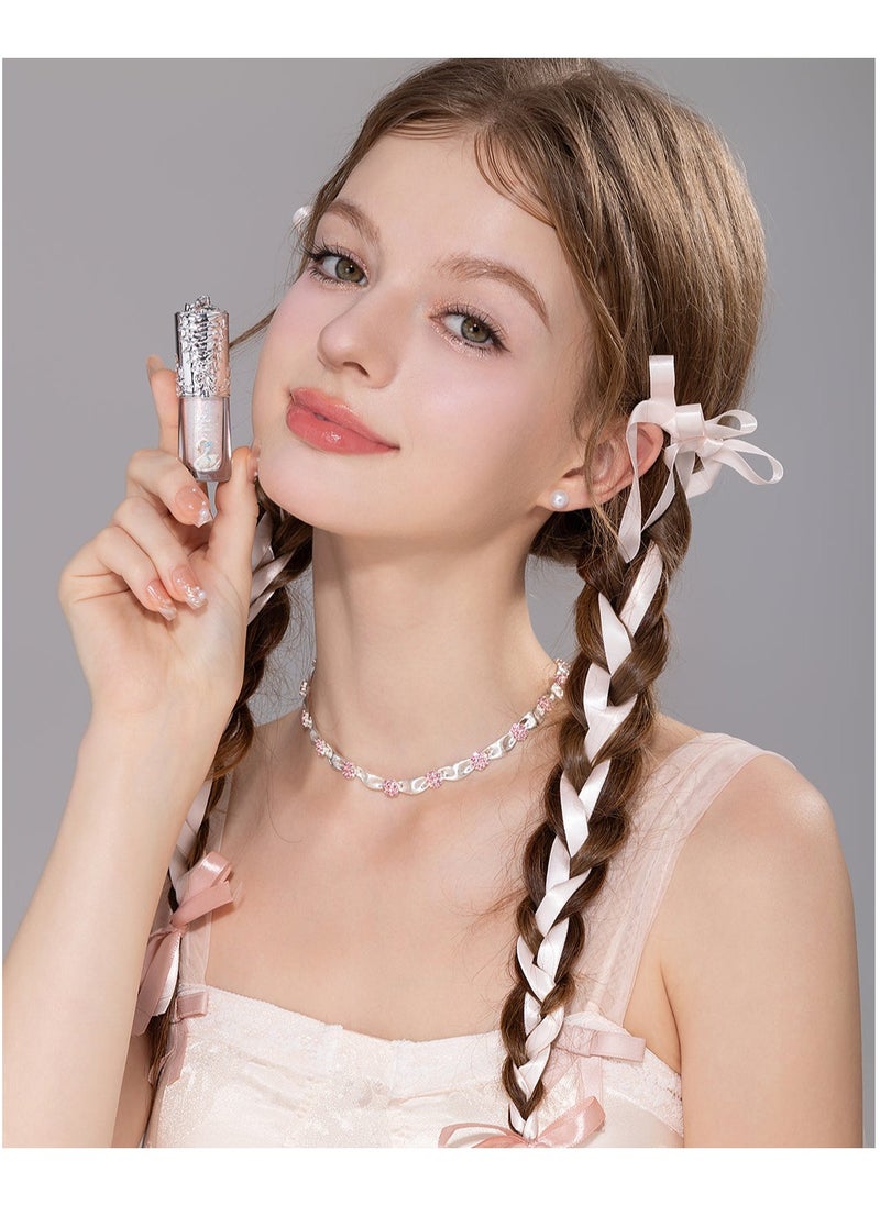 Flower Knows - Swan Ballet Liquid Eyeshadow Pearl Fine Glitter Long-Lasting Quick Dry Shimmer Dust Skins Eyeshadow 4g (04 Perfect Blossom) - Image 1