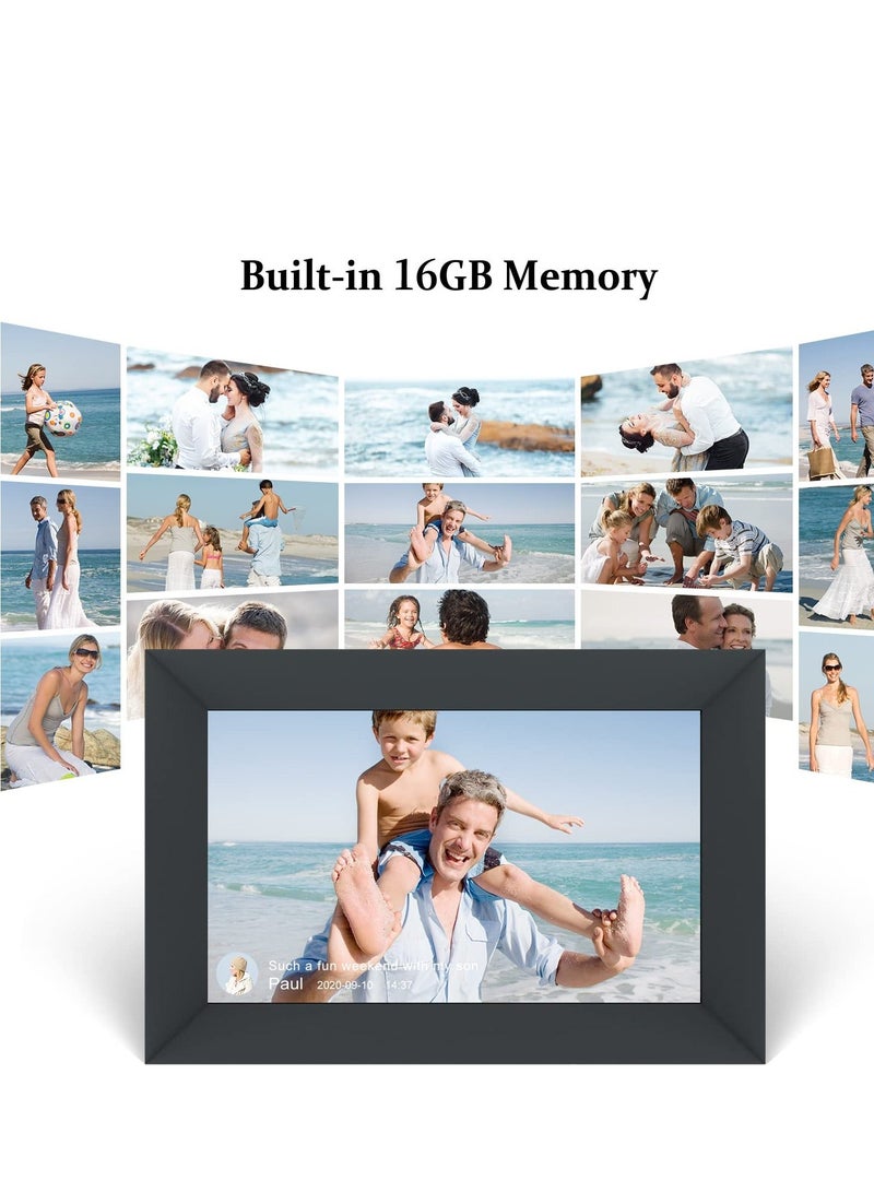 كاست ويف 10.1 بوصة واي فاي إطار الصورة الرقمية ، وشاشة تعمل باللمس الذكية سحابة إطار الصورة ، مع 16 مساحة التخزين ، وتبادل الصور أو الفيديو من خلال التطبيق سهلة الإعداد ، والتناوب التلقائي  - Image 3