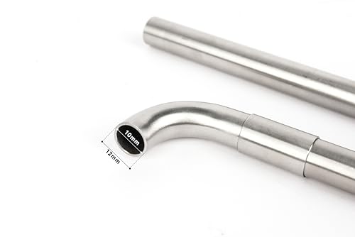 LANDEN 304 Stainless Steel Lily Pipes with Clamps for Rimless Glass Aquarium, Inflow and Outflow Set (Pipe Diameter 12mm)… - Image 3
