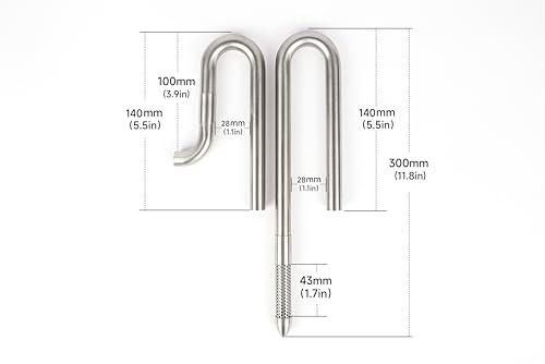 LANDEN 304 Stainless Steel Lily Pipes with Clamps for Rimless Glass Aquarium, Inflow and Outflow Set (Pipe Diameter 12mm)… - Image 2