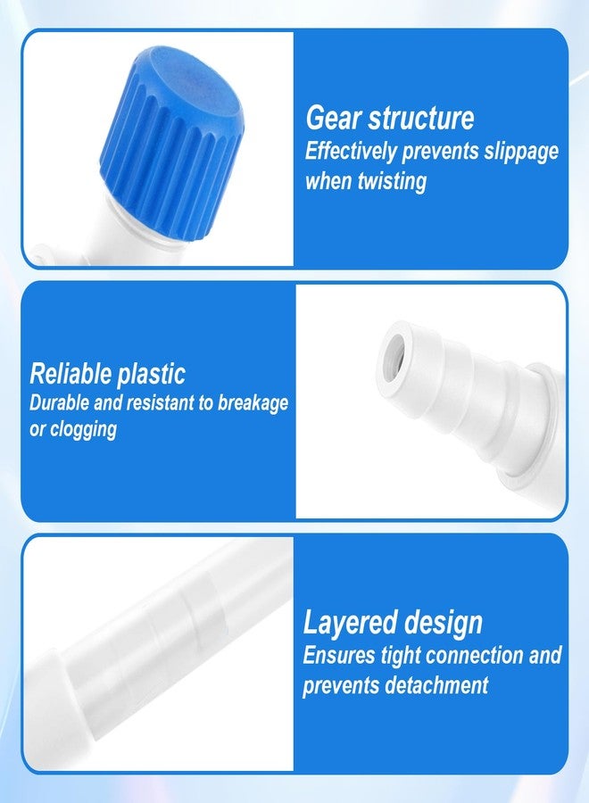 Psyqtsuary Aquarium Air Valve, 10 Pcs Aquarium Air Pump Control Valves T Shaped Single Way Plastic Air Flow Control Regulator Aquarium Air Pump Accessories for Fish Tank 3/16" ID Tubing (Blue White) - Image 3