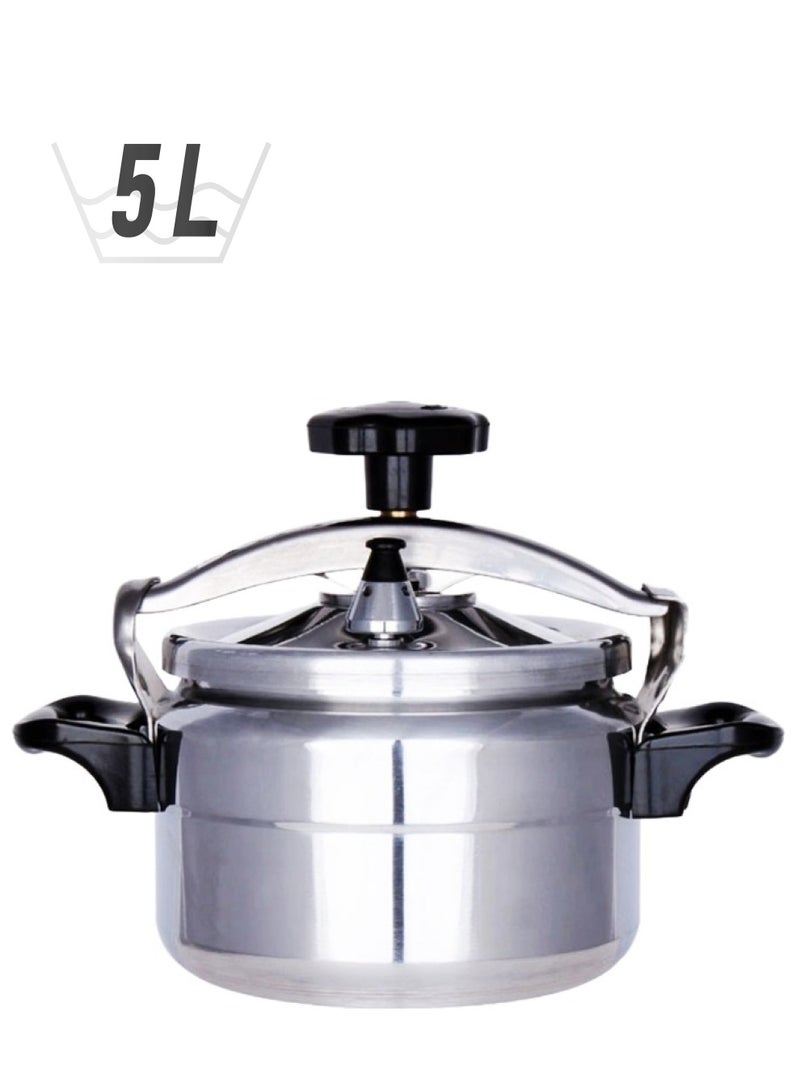 GOLD ONE Pressure Cooker Aluminum 5 Liter Silver