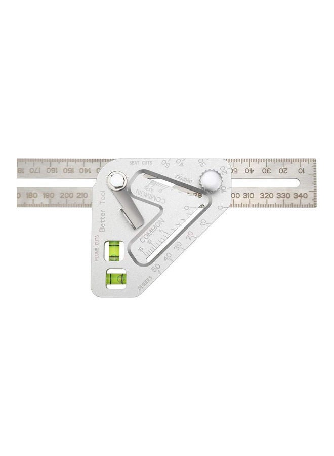 مسطرة بتصميم مثلث متعددة الاستخدام للأعمال الخشبية فضي - Image 3