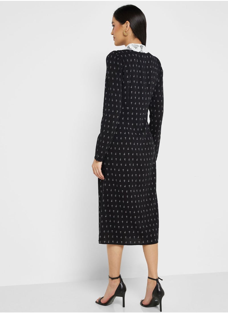 Printed Shirt Dress